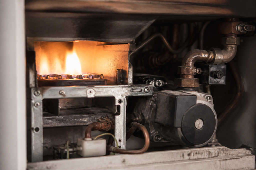 Appareil chauffage flamme jaune fumee circulateur usure