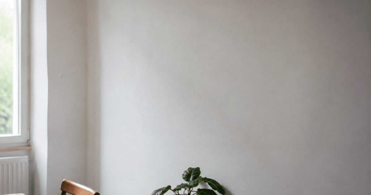 mur pierre interieur recouvert enduit blanc clair lisse